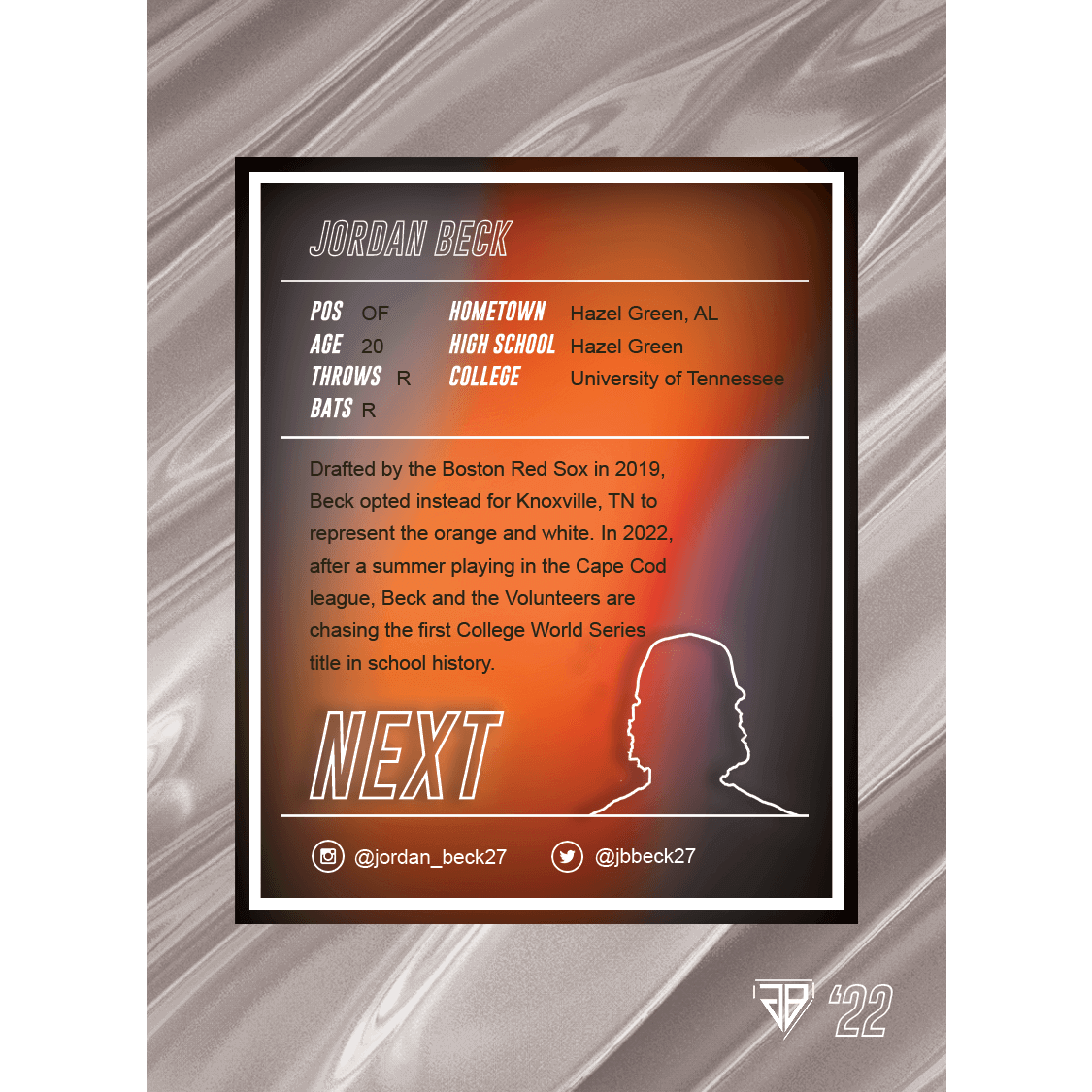 Baseball Card Signed - Silver - Image 2