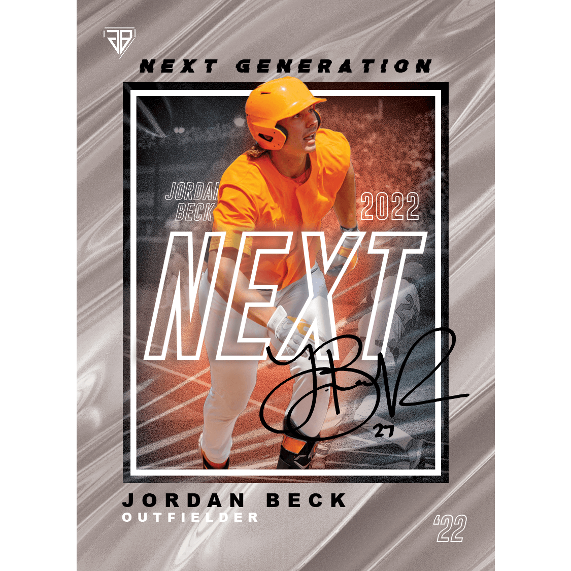 Baseball Card Signed Silver Jordan Beck