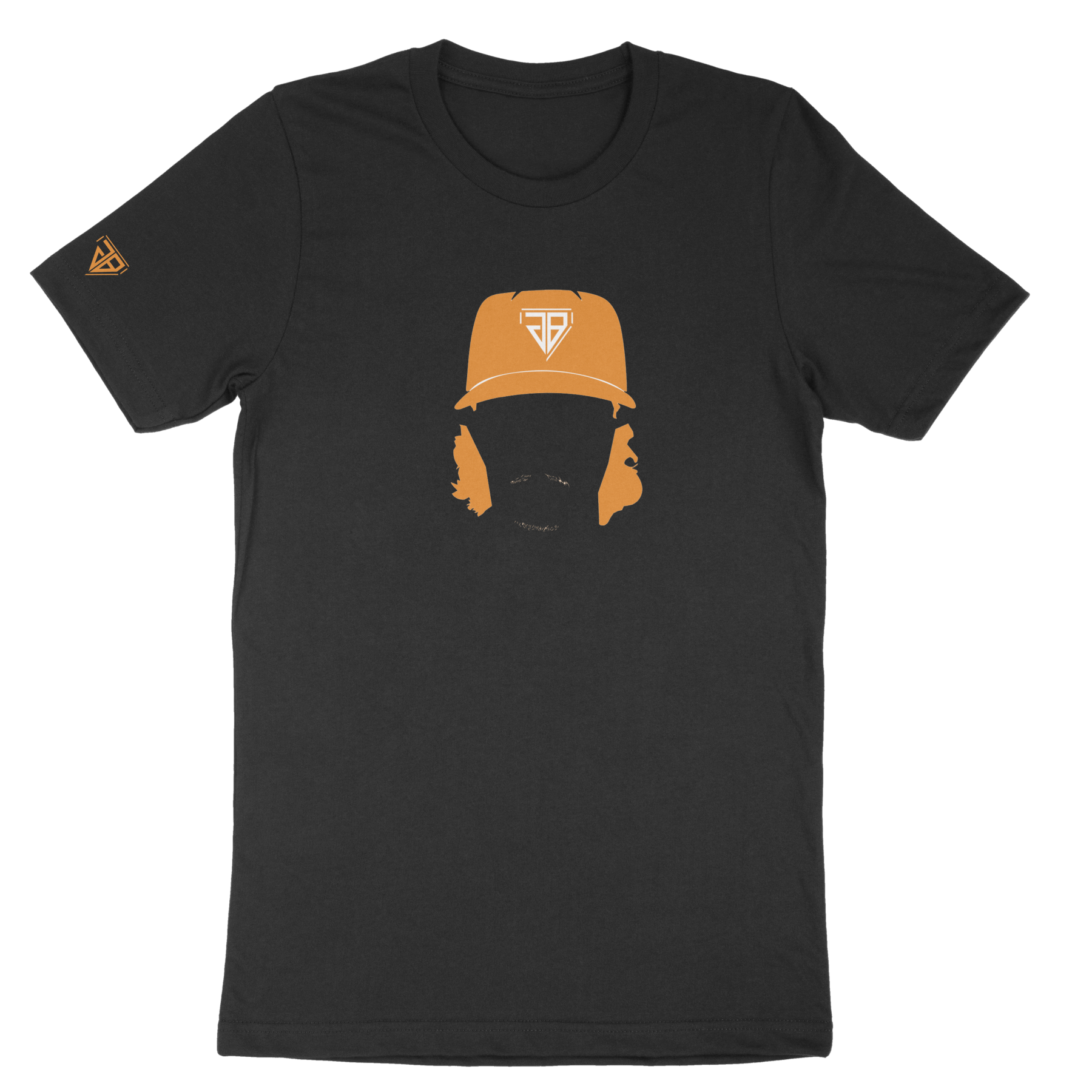 T-shirt Shape with Back Number - Black