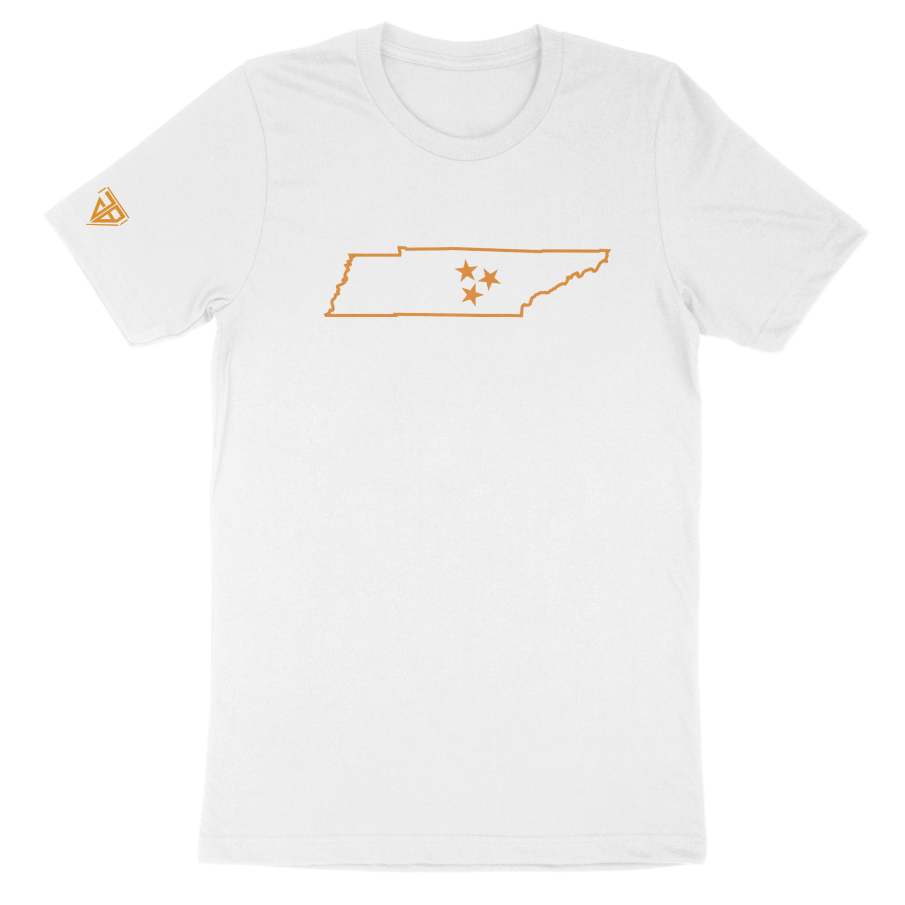 T-Shirt Tennessee Outline with Back Number - White
