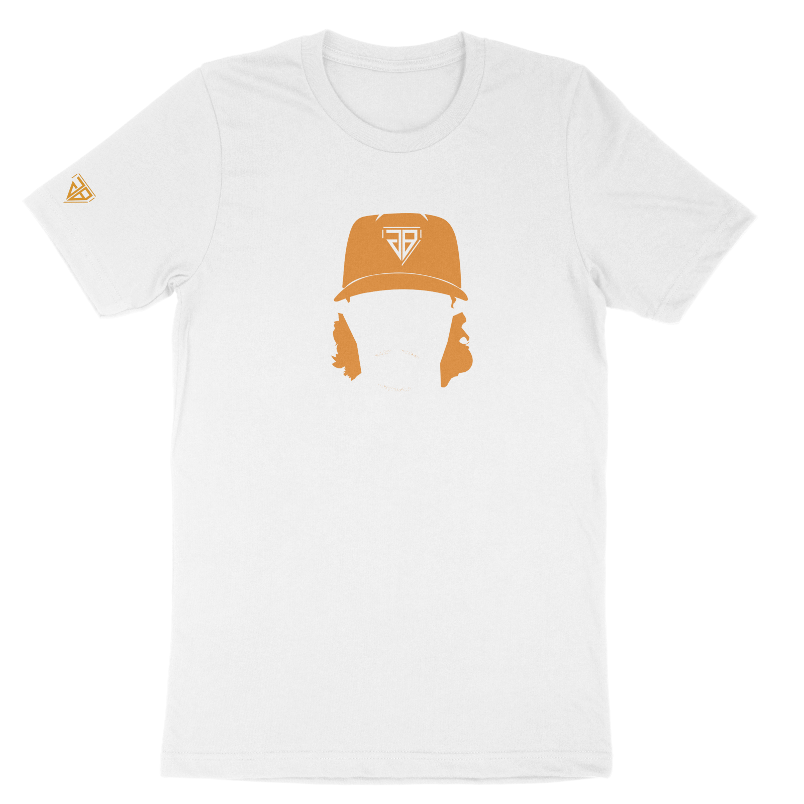 T-shirt Shape with Back Number - White