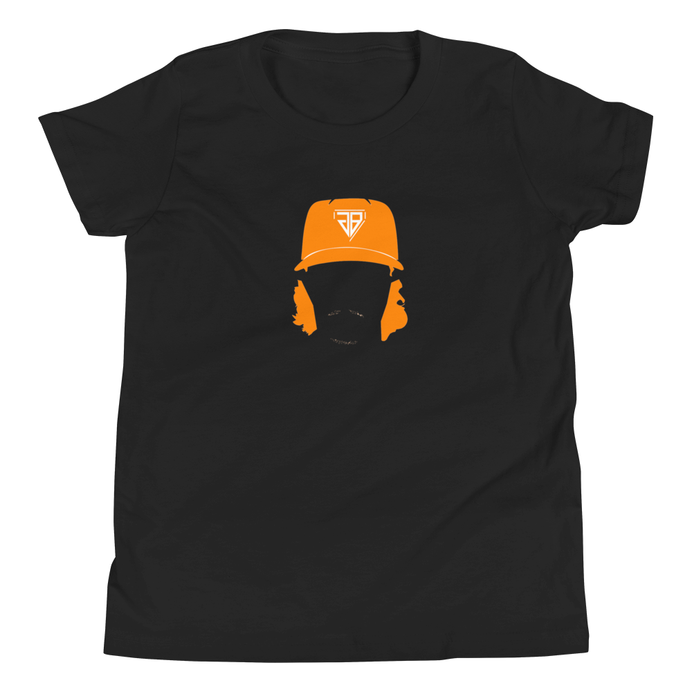 Youth T-Shirt Shape With Back Number - Black