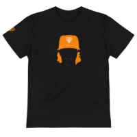 T-Shirt Shape with Back Number - Black