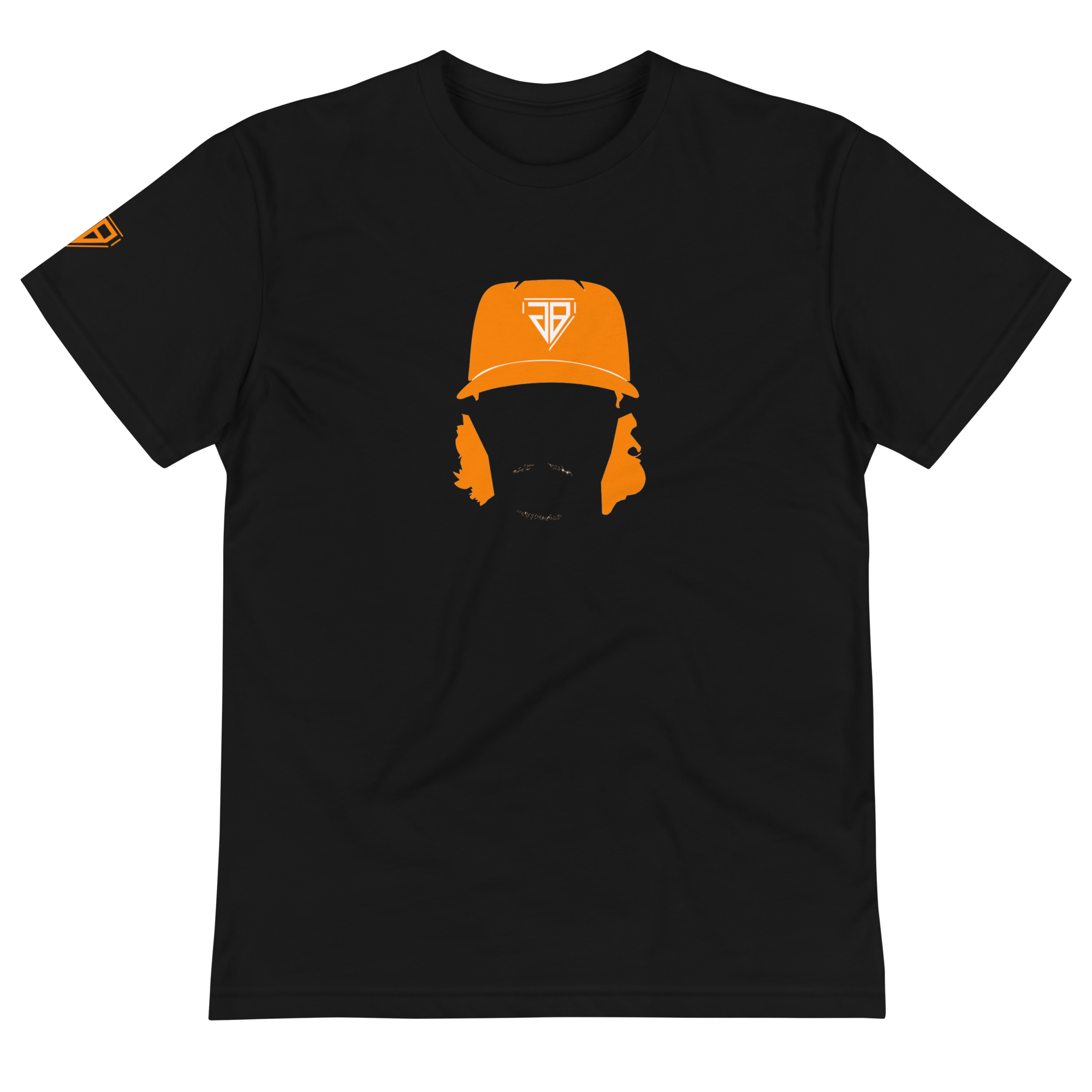 T-Shirt Shape with Back Number - Black