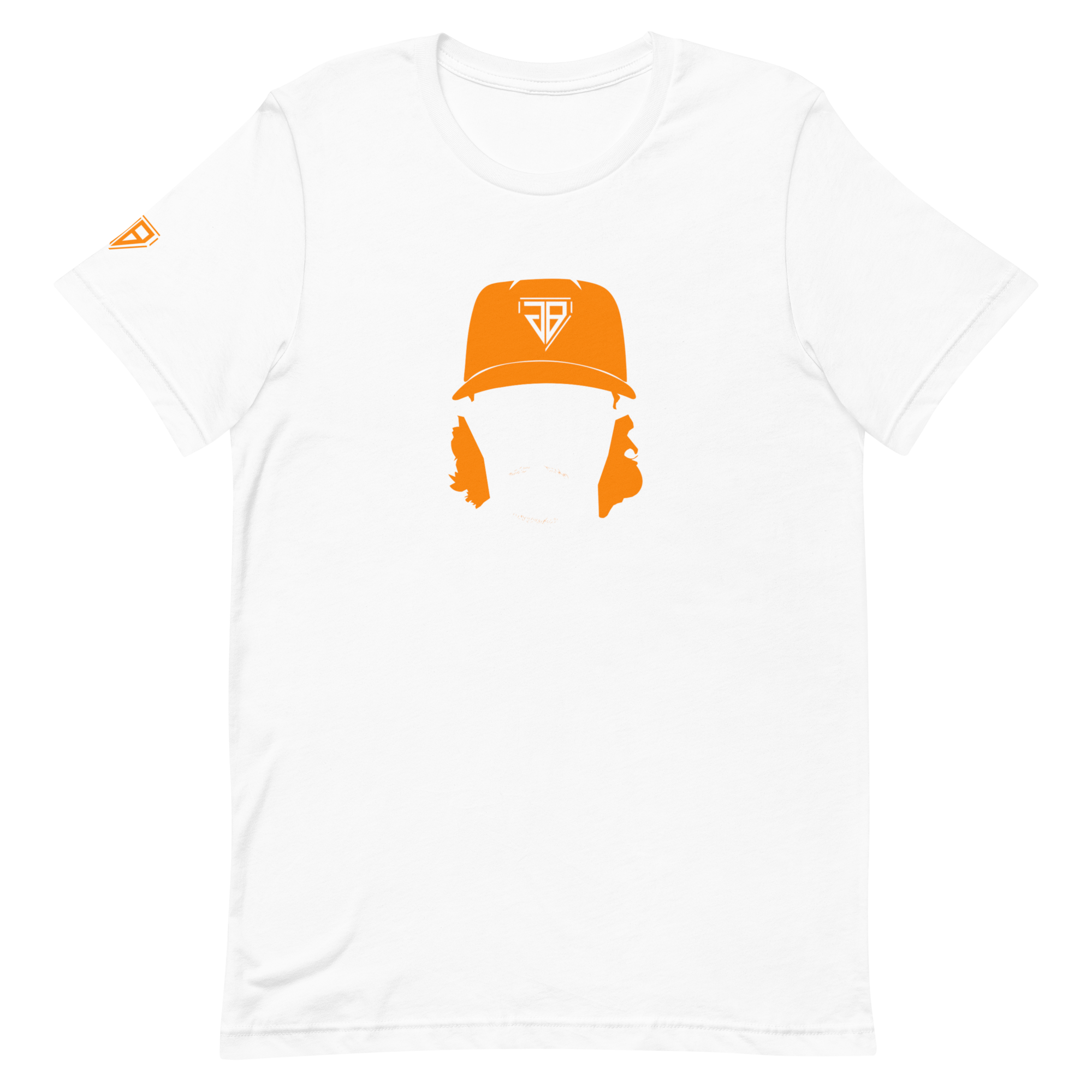 T-shirt Shape with Back Number - White